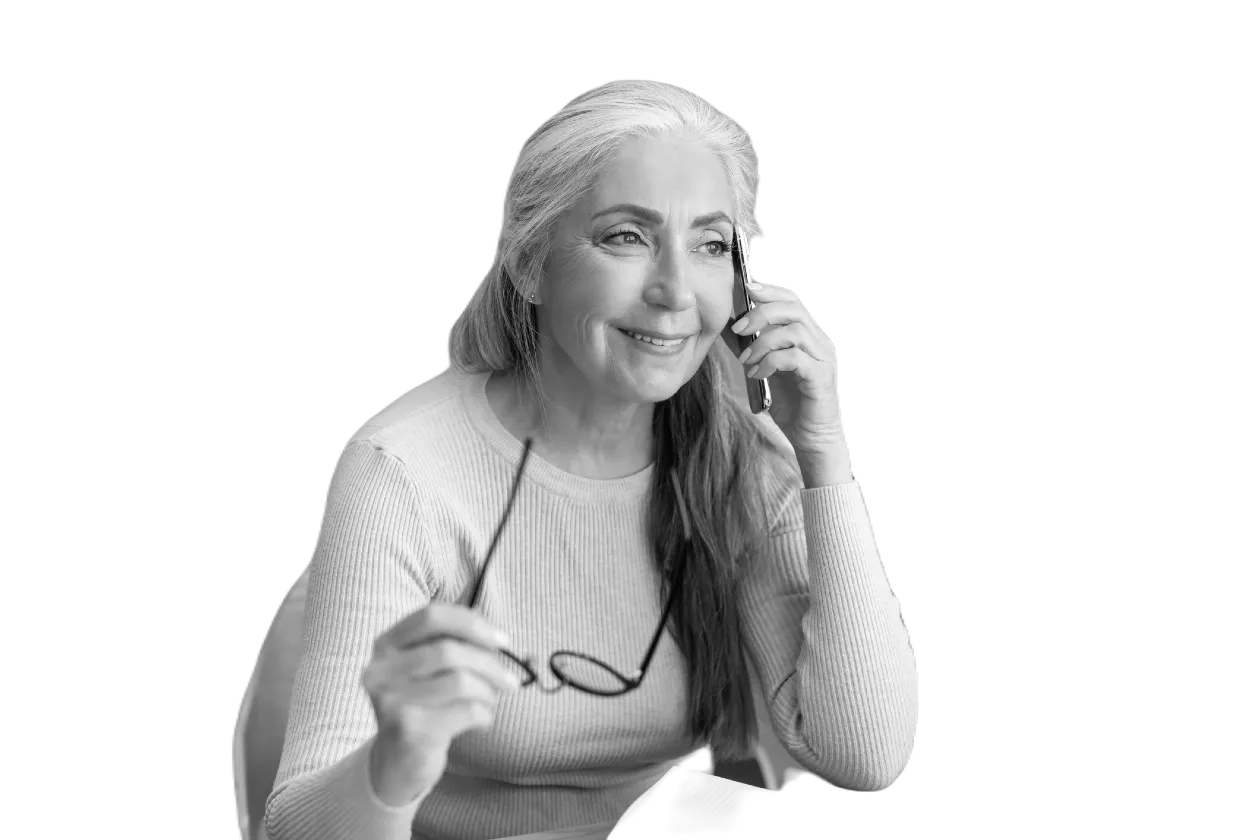 Image of person dealing with customer service